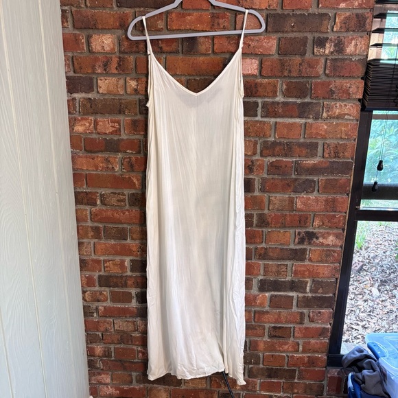 Zanzea womens low back flowy maxi slip dress cream 4 - Picture 1 of 3